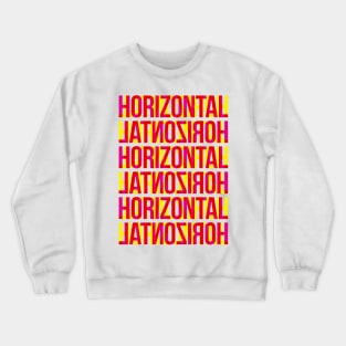 Horizontal Typography Stack (Magenta Yellow Red) Crewneck Sweatshirt